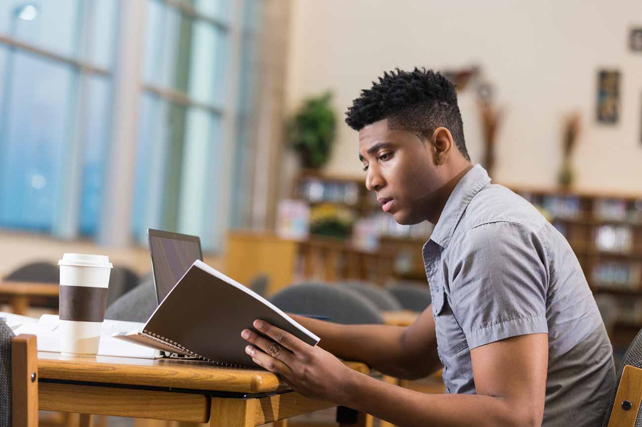man-studying
